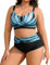 Tuopuda Costume Donna Due Pezzi Taglie Forti Push Up Imbottito Reggiseno Costumi da Bagno Bikini Mare a Spiaggia Piscina Curvy Swimwear Regolabile M-4XL, Blu Chiaro, XL