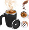 Selbstrührende Tasse, Elektrische Magnetrühr-Kaffeetasse, 380Ml Blender Bottle, Edelstahl-Mischbecher Reisebecher, Shaker Elektrisch Schüttelbecher für Kaffee-Milch-Kakao (Schwarz)