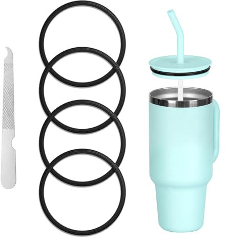 Miracredo 7 O-Ringe, kompatibel mit Hydroflask-Bechern, 1,2 l und 907 ml, Dichtung für 1,2 l Trinkgläser, Hydroflask-Deckel, Becher-Zubehör für Hydroflask-Dichtungsring-Ersatz