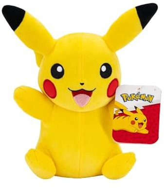 Pokémon Pokemon Plüsch Pikachu - 20 cm hoch - gelb/rot - Offizielle Plüschtier für Kinder 2+ Jahre