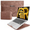 HeeYeal 15-16 Pouces Housse pour Laptop avec Stand pour MacBook Pro 16 M4/M3/M2/M1 Pro/Max 2024-2019, MacBook Air 15 M4/M3/M2 2025-2023, PU Cuir Ordinateur Portable pour HP Surface Laptop - Rose