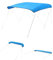 VEVOR Toldo Bimini Plegable para Barco de 4 Arcos, Poliéster 600D, Impermeable y con Protección Solar, con Bolsa de Almacenamiento, Resistente al Viento y Desgarro, 244 x 230 cm, Azul Pacífico
