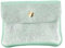 Double Tree - Porte-Monnaie Femme en Cuir Véritable Irisé - Petit Portefeuille Brillant à Rabat Format Enveloppe Élégant - Léger et Pratique - Vert Clair
