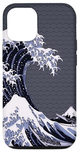 Aesthetic Great Wave Kanagawa Inspired Japanese Ocean Art Case for iPhone 12/12 Pro