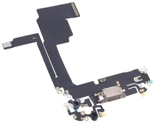 OnlyTech - Copertura interna del connettore di ricarica, del microfono e dell'antenna di ricambio per iPhone 15 Pro Titanio naturale
