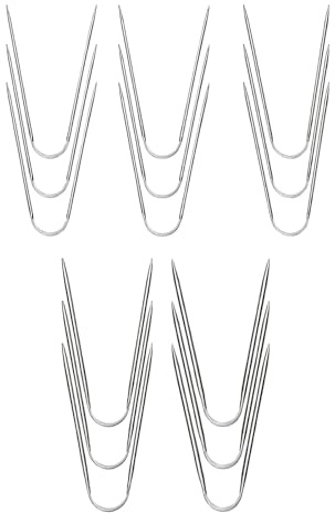 15 PCS Stricknadeln Rundstricknadel Set,Edelstahl Rundnadeln zum Stricken Strumpfstricknadeln aus Edelstahl Sockennadeln Stricknadeln Anfänger Set für Socken Handschuhe Mützen(2mm/2.5mm/3mm/3.5mm/4mm)