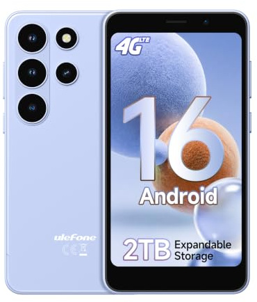 Note 22 Mini Smartphone, Android 16 Go 20GB RAM+32GB ROM/SD-2TB Cellulari, 5.0 Schermo, Cellulare 3000mAh Batterie sostituibili, Octa Core 3 Slot Per Carte 4G Dual SIM/Face ID/GPS/OTG/FM Eisblau