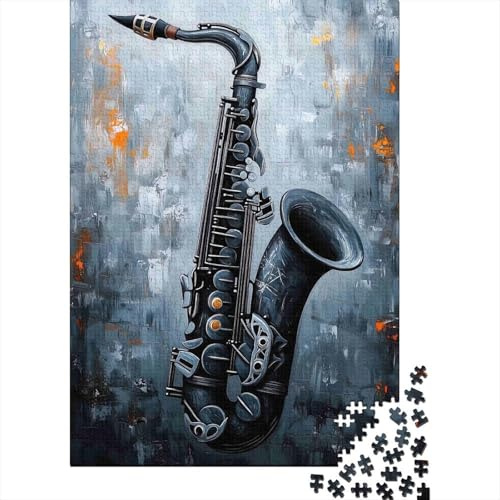 Saxophone Peinture Puzzle 1000 Pièces Décoration Murale Adultes 70x50cm/1000pcs