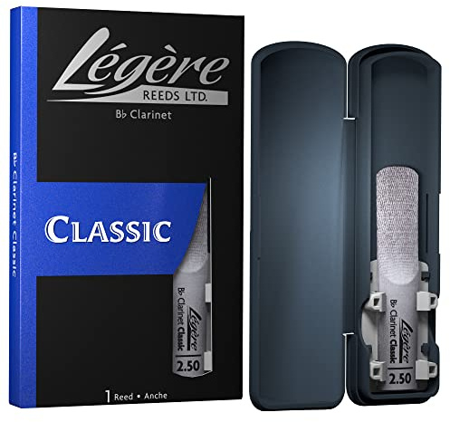 Légère Reeds - Bb-Klarinettenblatt, Classic, Blattstärke 2.50 (BB2.50) - Hochwertiges synthetisches Holzblasrohr