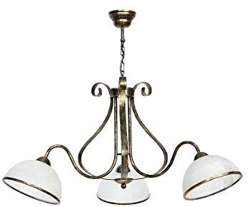 Hängelampe Pendellampe Hängeleuchte Jugendstil Schwarz Gold Antika