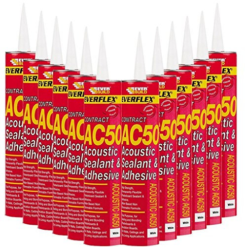 12 x Everbuild AC50 Acoustic Sealant and Adhesive - C4 380ml