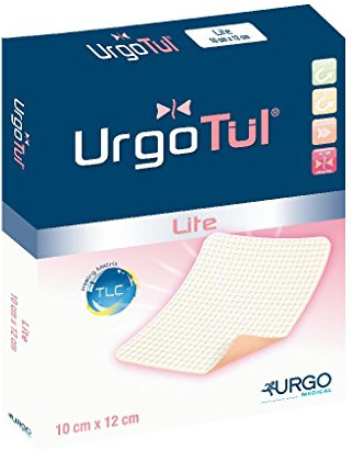 UrgoTül Lite Schaumstoffkompresse 10 x 12 cm 5 Stück