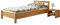 TiCAA Einzelbett Gästebett, Funktionsbett für Schlafzimmer, Kinderzimmer Buche masivholz Bettgestell 90 x 200