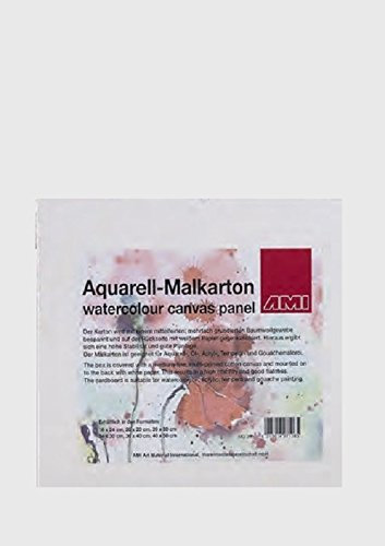 Ami Künstlerbedarf Malkarton Malpappe Malplatte für Aquarell-, Öl-, Acryl-, Tempera- & Gouachemalerei 40 x 50 cm