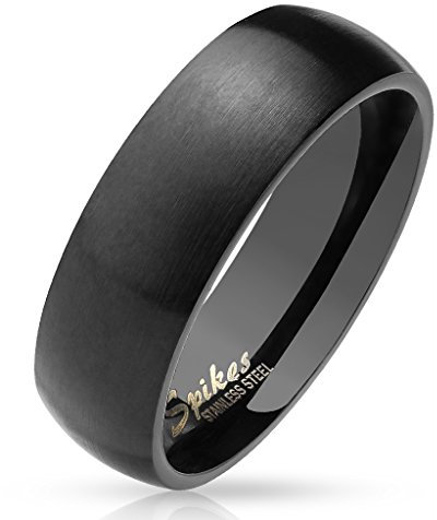 beyoutifulthings Matter Band-Ring Chirurgenstahl 316L Verlobungs-Ring Partner-Ring Trau-Ring Blau Roségold Gold Silber Schwarz 47(15)-69(22)