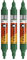 Molotow One4All Acrylic Twin Marker (Strichstärke 1,5 mm und 4 mm, hochdeckend und permanent) 3 Stück Farbe 096 mister green
