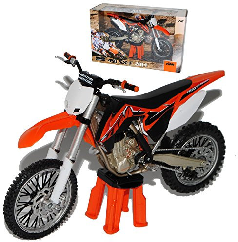 KTM 450 SX-F 2014 Enduro 1/12 K-T-M Modell Motorrad mit individiuellem Wunschkennzeichen