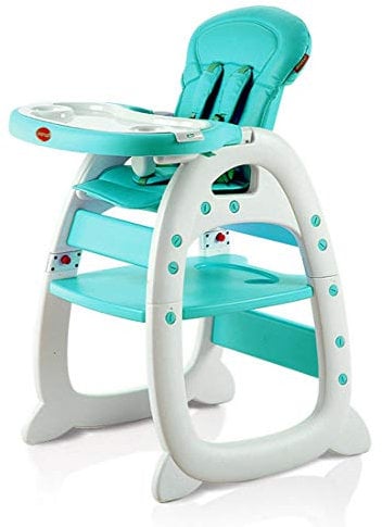 KUANDARYJ 3 in1 Multi Kinderhochstuhl Stuhl Kombihochstuhl Tisch Baby Hochstuhl Schaukel, Green