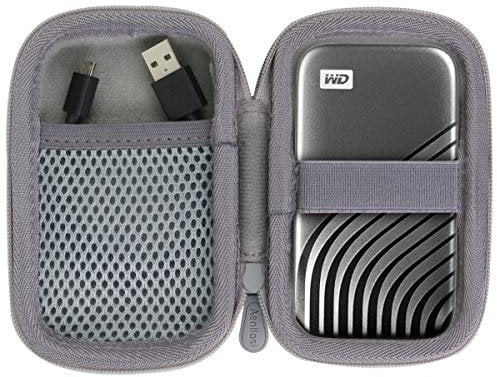 Hart Taschen Hülle für WD My Passport SSD Mobile Festplatte von Aenllosi (Grau)