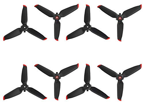 DJFEI Propeller für DJI FPV Combo Drone, 4 Stück Ersatzteil Schnellspanner Faltbare Propeller für FPV Combo Drone, Flexible Propellerstützen Schnellwechselblätter (Rot)