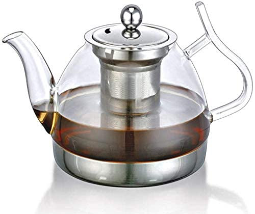 Teekanne mit Sieb Glas Teeset Hitzebeständig Glas Wasserkocher Kochen Teekanne Elektrische Keramik Topf Topf Glas Tee Set h1000ml (G1100ml)