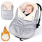 Orzbow Fußsack Babyschale Winter,Universell Baby Einschlagdecke Winter mit Verstellbarem Kragen,Warmes Berbervlies Futter,Reißverschluss,passend für Maxi-Cosi,Cybex,Römer usm. (Hellgrau)