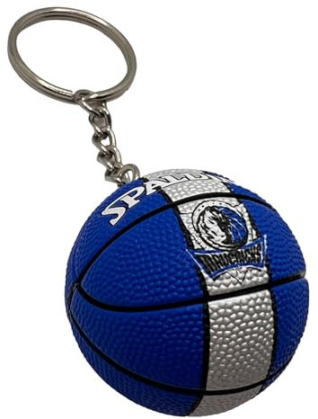 Porte-clés compatible avec NBA Mavericks Basket Gadget Accessoires idée cadeau homme femme enfant pendentif créatif 3D, bleu, Taille Unique