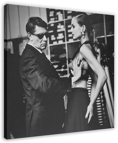 AMATWI Helmut Newton Poster auf Leinwand, Wandkunst, Dekordruck, Gemälde für Wohnzimmer, Schlafzimmer, Dekoration, Rahmen-Stil, 70 x 70 cm, 10 Stück