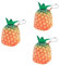 SAFIGLE 3stücke Cartoon Fuzzy Pouch Mini Geldbörse Mit Schlüsselanhänger Für Mädchen Frucht Münzbeutel Pineapple Für Kleine Essentials