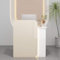 Bürotheke Rezeption Tisch,Messetheke Stehpult,Laden-Theke Verkaufstheke,Empfangstheke mit Schubladen,Zeitgenössischer Empfangsschreibtisch,for Corporate Halls Hotel Receptions.(Color:Milky white,Size: