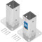 KOTARBAU® 2er Set Aufschraubhülse 60 x 60 mm Vierkantholzpfosten Pfosten Bodenhülse Zaunträger Hülse Bodenplatte Pfostenträger aufschrauben Anker Feuerverzinkt
