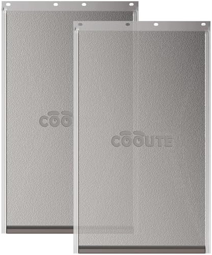 Cooute 2 Pack Pet Door Replacement Flap with Magnetic Closure, Compatible with PetSafe Freedom Dog Door PAC11-11038 Medium 8 1/4 w x 12 3/4 h Dog and Cat Door Flap with Screws (Medium)