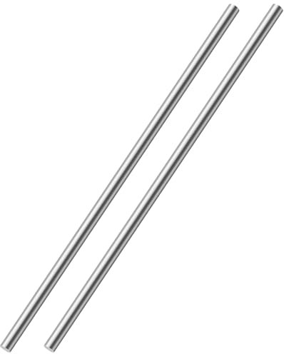 OFFCUP 2pcs Tige Acier Inoxydable, Tiges Rondes Solide 8mm diamètre 300mm longueur, Tiges Acier Inox, Barre Rond Solide pour Divers Arbre Bricolage Artisanat Modèle Voiture Avion Paquet