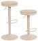 YOUNIKE Barhocker 2er Set Holz Barhocker Barstuhl Hoher Barhocker Metallrahmen 360° höhenverstellbar drehbar mit Fußstütze Industriell Khaki