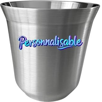 France Design Tasse à Café Expresso Inox de 80 ml - Double Paroi Isotherme - Incassable - Argent personnalisable