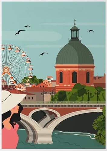 1000 Stück - Für Lernspielzeug Für Erwachsene Und Familien - Toulouses Vintage Travel Art Posters - Alzheimer Puzzles Games - Wand Dekoration - Pk169Zw