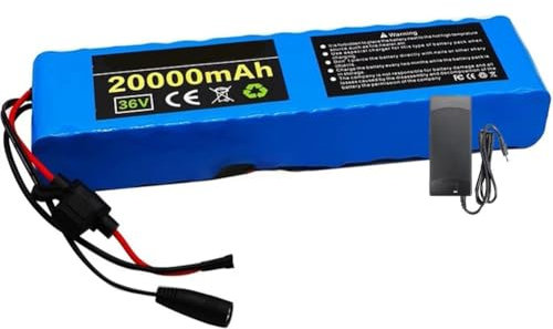 Batteria Al Litio 36V 20Ah 10S3P Batteria Per Bici Elettrica Batteria Agli Ioni Di Litio,Per Kit Motore Inferiore A 1000W,Con Caricabatterie + BMS(XT60)