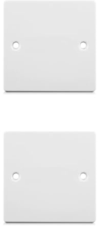 Blanking Plate, Socket Blanking Plate, 2 Pack Single BlankingSocketPlate, with Screws, Standard White CoverPlate, for Electrical Sockets Back Box Home Electrical Outlets (86mm x 86mm)