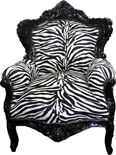 Casa Padrino Barock Sessel 'King' Zebra/Schwarz Möbel