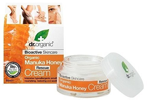 1 X 50ml Dr Organic Manuka Honey Rescue Cream Bioactive Intensive Care Emollient