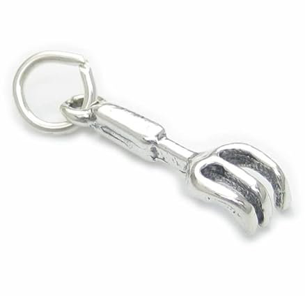 Maldon Jewellery Garden Fork sterling silver charm .925 x 1 Gardener Gardening charms