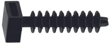 TACOBRINE6 [TACOBRI] Tacos negros para bridas de nylon, Medida Ø6 mm, Caja de 100 unidades