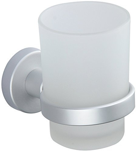 MSV Verre à dents Lugano en Aluminium Zahnputzbecher, Silber