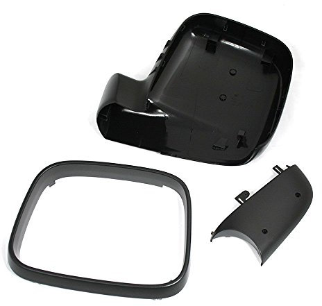 Volkswagen 7H1857528A9B9 Spiegelkappen Set rechts Blende Kappe Satinschwarz