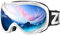 ZIONOR Skibrille für Herren Damen Jugend, Lagopus Snowboard Brille Verspiegelt OTG UV-Schutz Anti-Nebel Schneebrille für Snowboarden Skifahren Skaten
