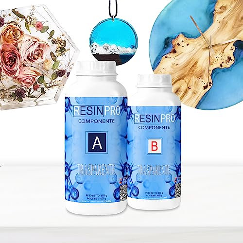 Resin Pro - 3.2 KG Durchsichtiges Epoxidharz & Härter - Flüssiges Gießharz glasklar, DIY Harz für Guss & Beschichtung, Harzuntersetzer, Laminierharz, Epoxidharz, Glänzend