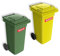 SULO Lot de 2 conteneurs poubelle MGB 120 L, vert et jaune ordures ménagères et tri sélectif recyclable (22069+22071)