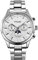 Alienwork Automatikuhr Armbanduhr Herren Damen Silber Edelstahl Metallarmband Kalender Weiss