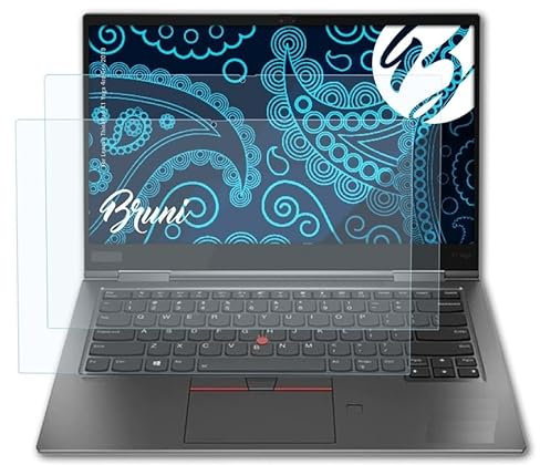 Bruni Schutzfolie kompatibel mit Lenovo ThinkPad X1 Yoga 4rd Gen 2019 Folie, glasklare Displayschutzfolie (2X)