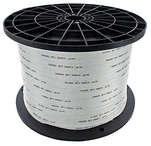 Golberg Woven Polyester Cable Pulling Tape – Printed White Conduit Electric Mule Tape– Professional Pull Tape – Electric Installations, Networks, Cables, Fiber Optic (1/2 Inch x 5000 Feet)